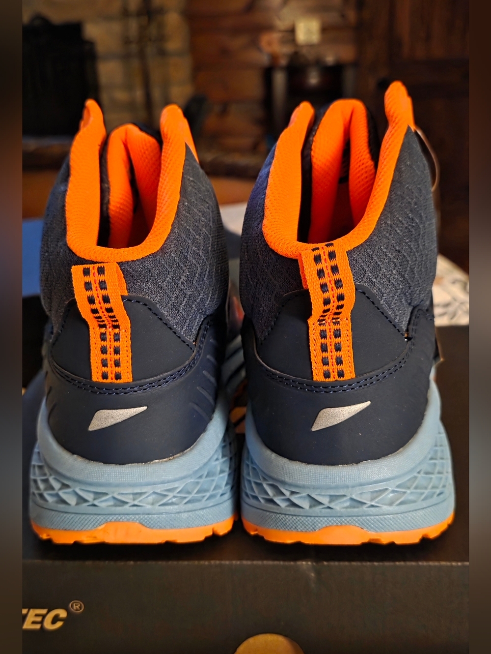 Hi-Tec Men’s Orange and Black Trail Running Shoes - Picture 7 of 8